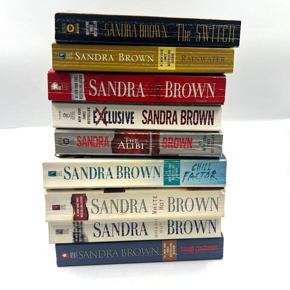 Sandra Brown Paperback 9 Book Lot Thriller Suspense Romance Historical Novels - Picture 1 of 5